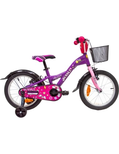 Bicycle 4KIDS Bubble 16", Size 10" (25.5 cm), Purple