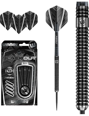 Winmau Blackout steel tip darts 22gr