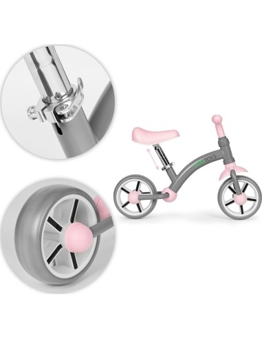 Children's cross-country bicycle EVA wheels saddle adjustment grey ECOTOYS