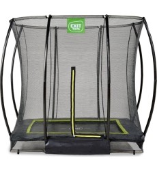 EXIT Silhouette ground trampoline 153x214cm with safety net - black