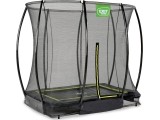 EXIT Silhouette ground trampoline 153x214cm with safety net - black