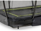 Įgilinamas batutas EXIT Silhouette 153x214 cm su apsauginiu tinklu - juodas