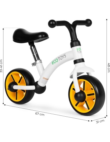 Children's cross-country bicycle EVA wheels saddle adjustment black ECOTOYS
