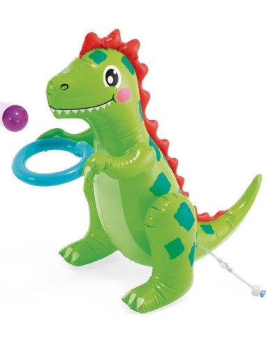Inflatable pool for children water playground 201x157x69 cm slide fountain dinosaur INTEX 56139