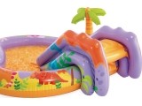 Inflatable pool for children water playground 201x157x69 cm slide fountain dinosaur INTEX 56139