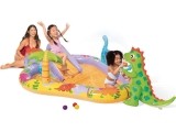Inflatable pool for children water playground 201x157x69 cm slide fountain dinosaur INTEX 56139