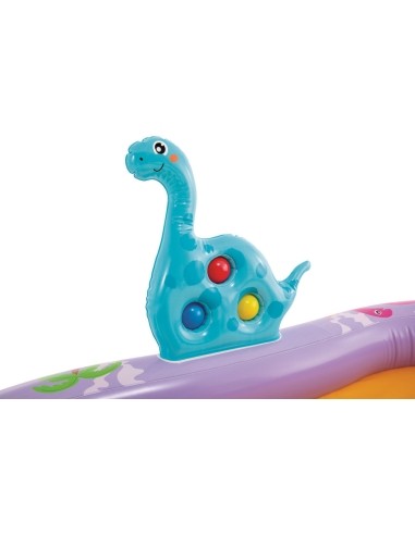 Inflatable pool for children water playground 201x157x69 cm slide fountain dinosaur INTEX 56139