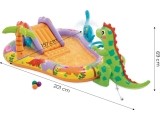 Inflatable pool for children water playground 201x157x69 cm slide fountain dinosaur INTEX 56139