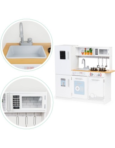 Wooden Kids Kitchen with Pots Eco Toys