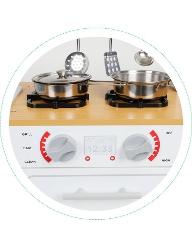 Wooden Kids Kitchen with Pots Eco Toys