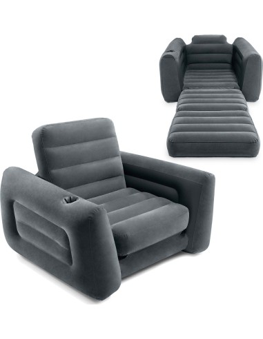 Inflatable chair mattress recliner bed 2-in-1 INTEX 66551