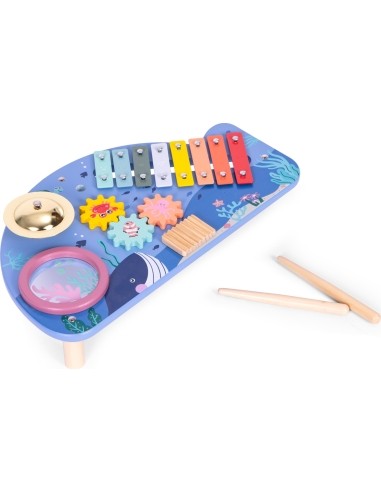 Muzikinis stalas su instrumentais, jūrų tema, ECOTOYS