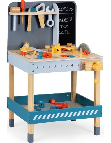 Medinės dirbtuvės su įrankiais - 47 el. Ecotoys