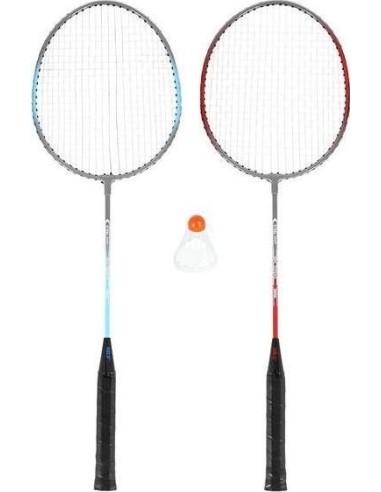 NRZ002 STEEL / BADMINTON SET 2 ROCKETS + SHUTTLECOCKS NILS