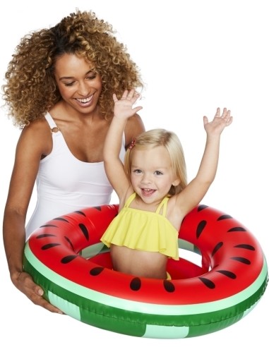 Inflatable float with a seat, Watermelon