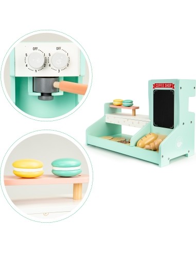 Wooden kitchen, cafe shop, bakery shop ECOTOYS