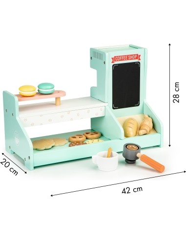 Wooden kitchen, cafe shop, bakery shop ECOTOYS