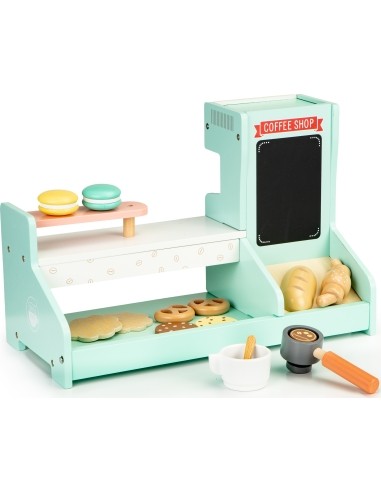 Wooden kitchen, cafe shop, bakery shop ECOTOYS