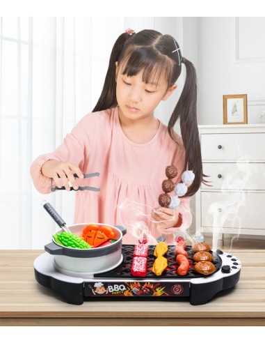 Mini grill ECOTOYS with kitchen accessories for children
