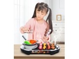 Mini grill ECOTOYS with kitchen accessories for children