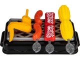Mini grill ECOTOYS with kitchen accessories for children