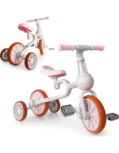 Balance Bike Ecotoys 4in1, with Pedals and Side Wheels