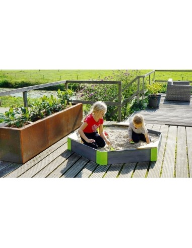 Aksent wooden sandpits hexagon 160x140cm