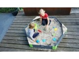 Aksent wooden sandpits hexagon 160x140cm