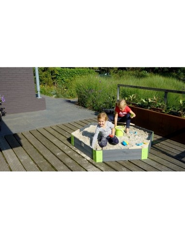 Aksent wooden sandpits hexagon 160x140cm