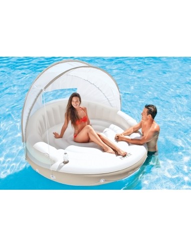 Inflatable island with canopy inflatable mattress 199x150cm INTEX 58292