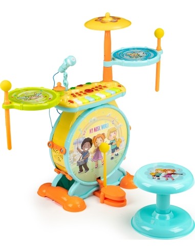 Percussion organ 2-in-1 karaoke microphone mp3 led