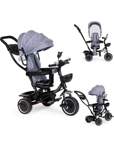 Tricycle with swivel seat canopy ECOTOYS