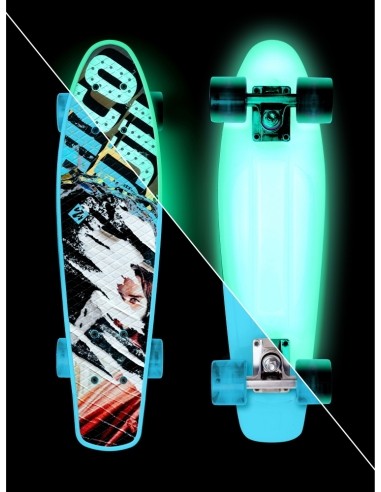 Šviečianti tamsoje mini riedlentė Street Surfing Beach Board Glow Rough Poster 22.5”