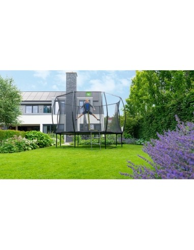 EXIT Silhouette trampoline ø305cm - black Outdoor Round Coil spring Above ground trampoline