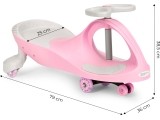 Gravity ride vehicle for kids LED wheels pink ECOTOYS