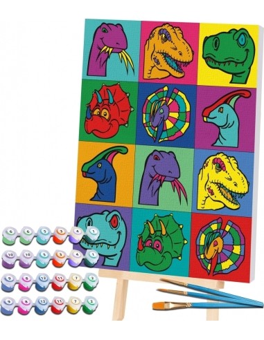 Splat Planet tapyba pagal skaičius, DINOZAURAS 30x40 cm