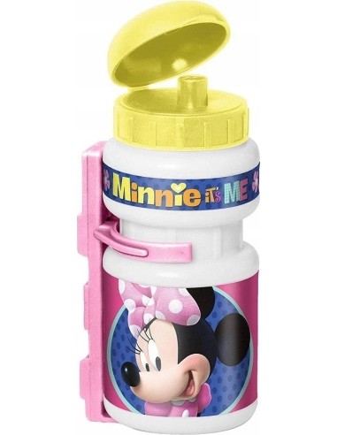 Plastic Cycling Bottle With Holder Minnie Mouse, 0.375l
