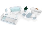 Alisos lėlių namelis 3 aukštų 4 kambarių 9 baldų komplektas ECOTOYS