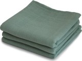 Muslin Cloths Mushie Roman Green, 3-Pack