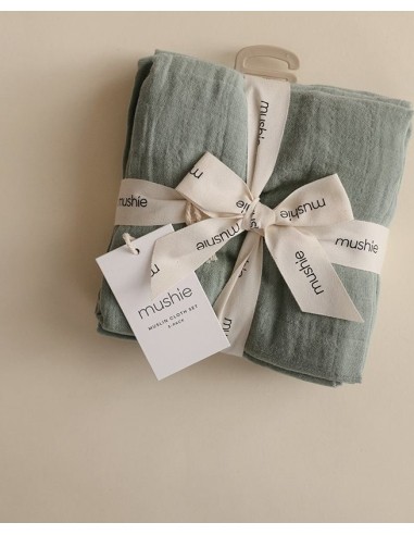 Muslino šluostės Mushie Roman Green, 3vnt.
