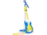 Electric guitar set microphone tripod for kids mp3 - blue