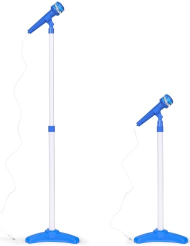 Electric guitar set microphone tripod for kids mp3 - blue