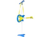 Electric guitar set microphone tripod for kids mp3 - blue