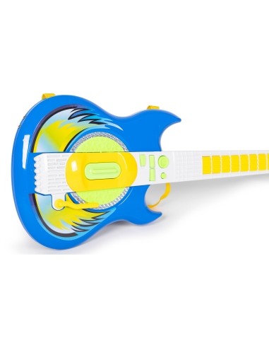 Electric guitar set microphone tripod for kids mp3 - blue