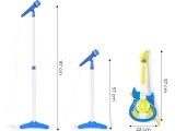 Electric guitar set microphone tripod for kids mp3 - blue