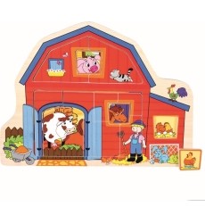 Wooden puzzle "Farm animals", 24 months+