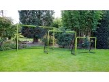 EXIT Tempo plieniniai futbolo vartai 180x120 cm, žali/juodi, vaikams