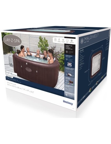 Lay-Z-Spa Maldives SMART HydroJet PRO Jacuzzi BESTWAY