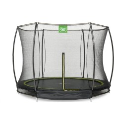 EXIT Silhouette ground trampoline ø305cm with safety net - black Outdoor Round Coil spring Sunken trampoline