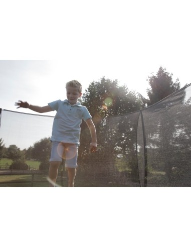 EXIT Silhouette ground trampoline ø305cm with safety net - black Outdoor Round Coil spring Sunken trampoline